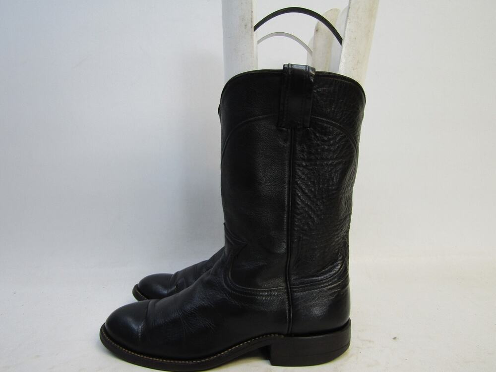 Hondo Womens Size 6 B Black Leather Cowboy Western Boots